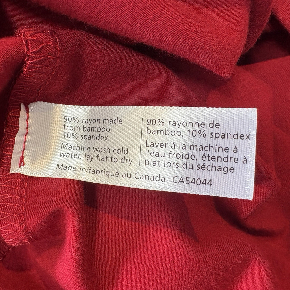 NWT MIIK Womens Top Long Sleeve Scoop Neck Back V Canada Red Sz. S - Picture 7 of 7